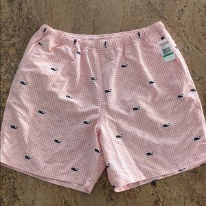 *New with tags- Chappy trunks, gingham whale